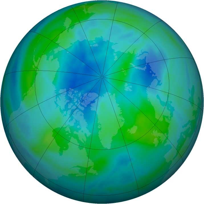 Arctic ozone map for 28 September 2005
